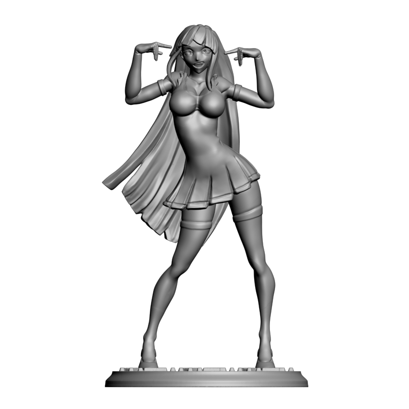 картинка Девочка кривляется мемеме L3-423 3D-STL.COM