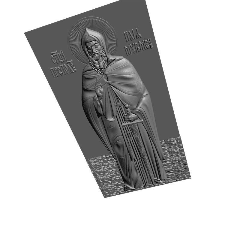 картинка Святой преподобный Илья Муромец V3-192 3D-STL.COM