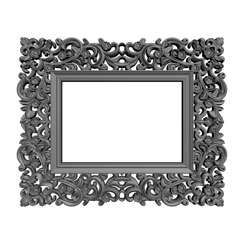 картинка Под зеркало рама резная D14-165 3D-STL.COM