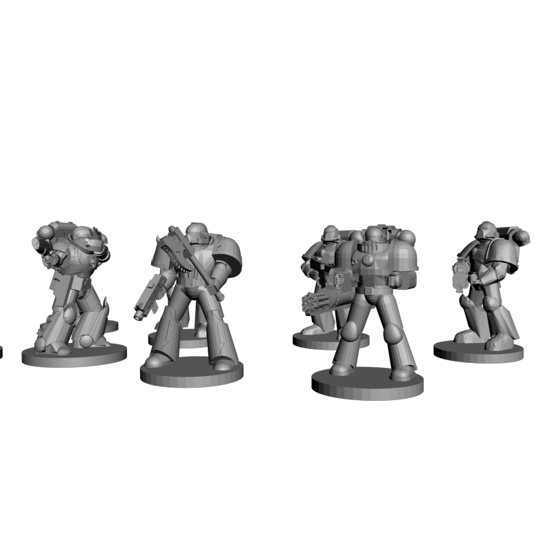картинка Армия космических десантников Warhammer 2 PI1-507 3D-STL.COM