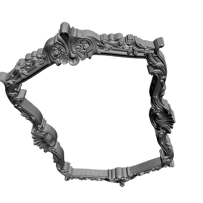 картинка Для зеркала рама резная D14-141 3D-STL.COM