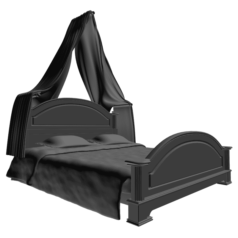 картинка Кровать с балдахином M4-159 3D-STL.COM