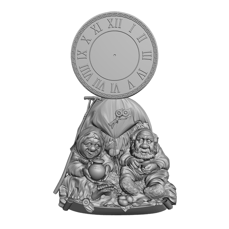 картинка Часы резные P3-012 3D-STL.COM