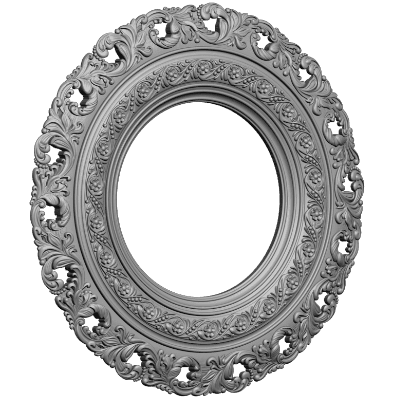 картинка Круглая рама под зеркало D14-368 3D-STL.COM
