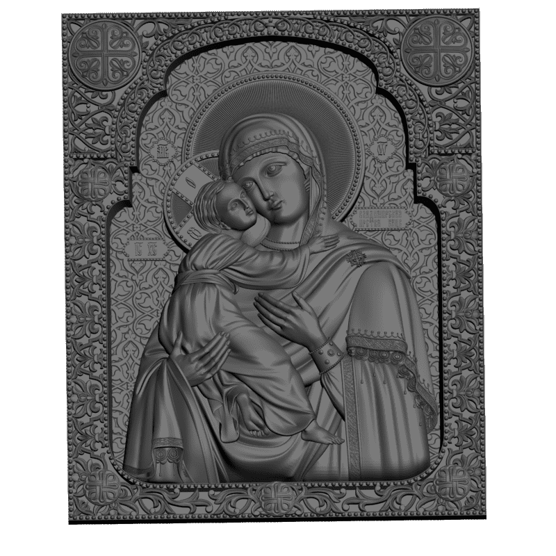 картинка Владимирская Богоматерь V3-324 3D-STL.COM