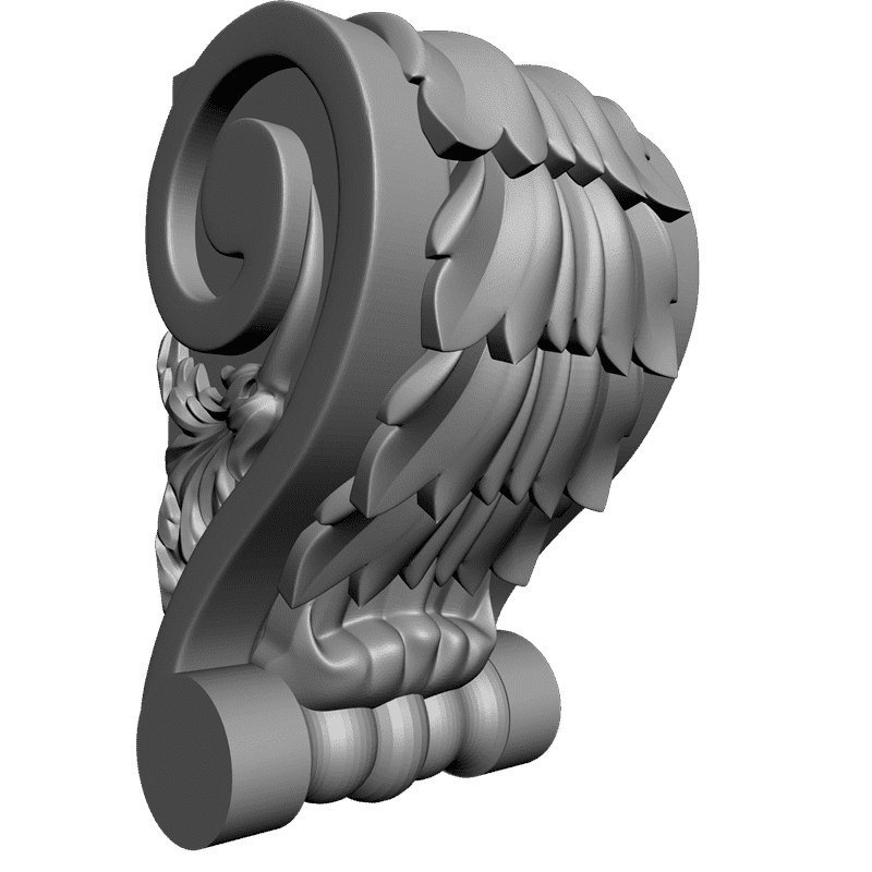 картинка Кронштейн резной D9-078 3D-STL.COM