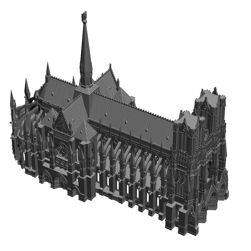 картинка Notre Dame De Paris H1-020 3D-STL.COM