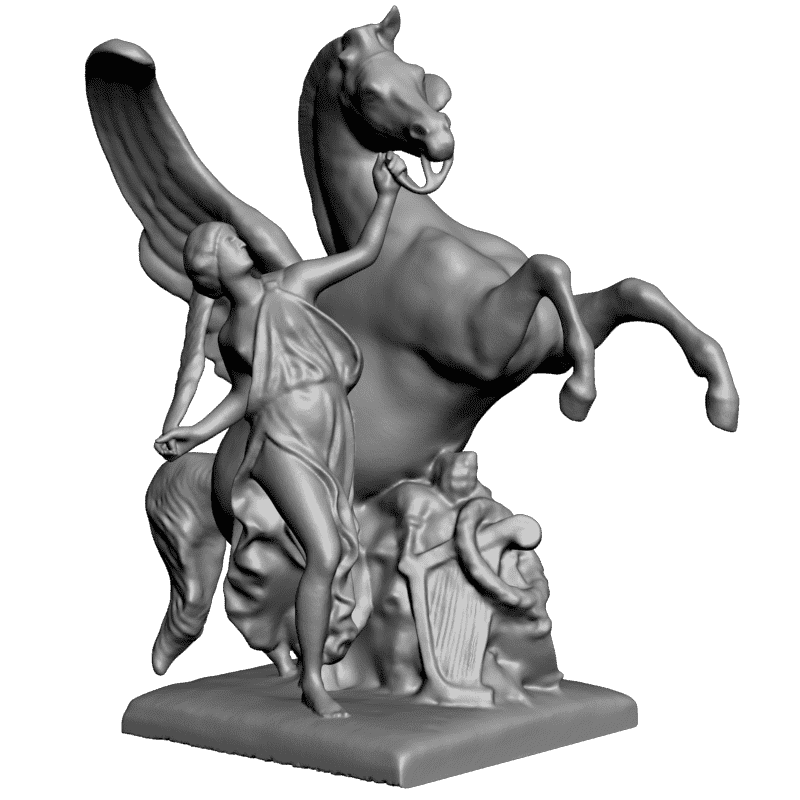 картинка Юноша и Пегас L3-198 3D-STL.COM