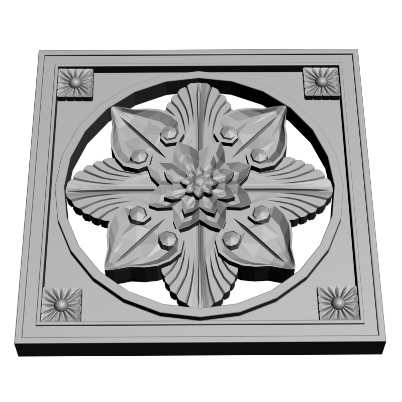 картинка Розетка резная D16-336 3D-STL.COM