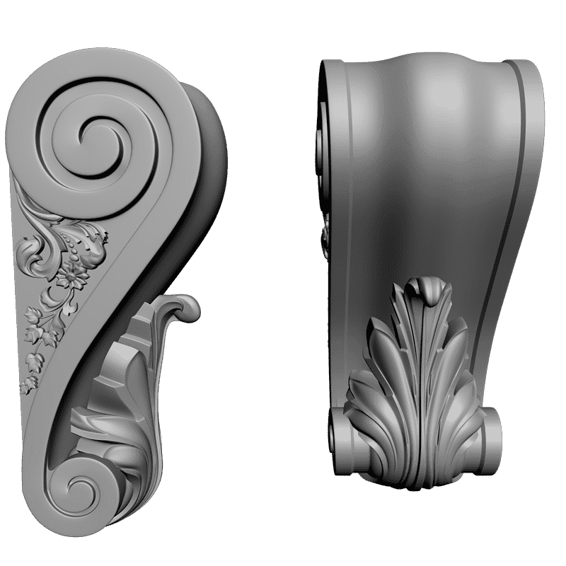 картинка Кронштейн резной D9-017 3D-STL.COM