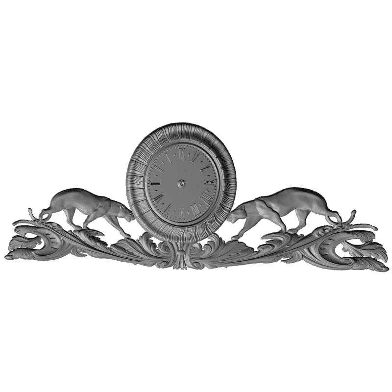 картинка Часы Волки P3-155 3D-STL.COM
