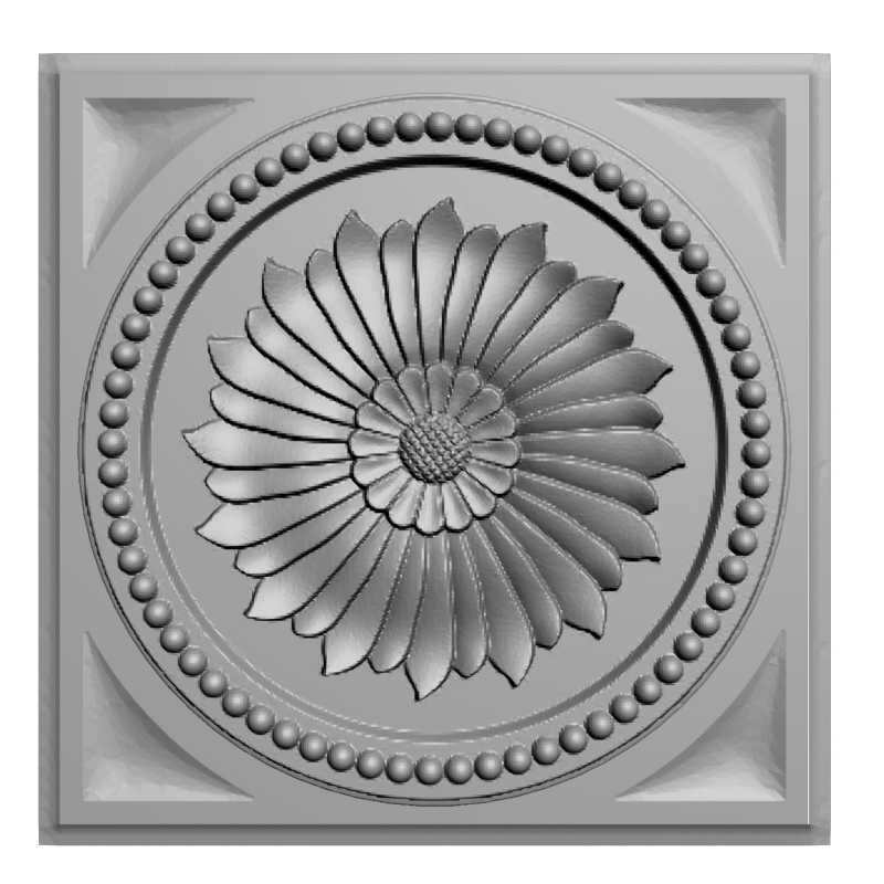картинка Розетка резная D16-373 3D-STL.COM