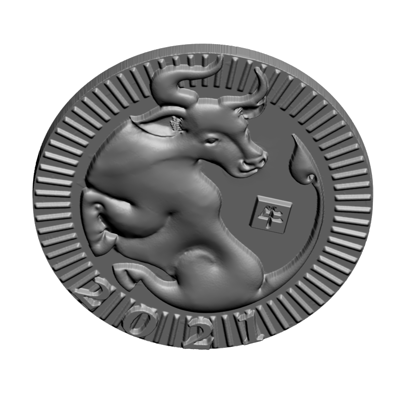 картинка Год быка 2021 RP4-029 3D-STL.COM