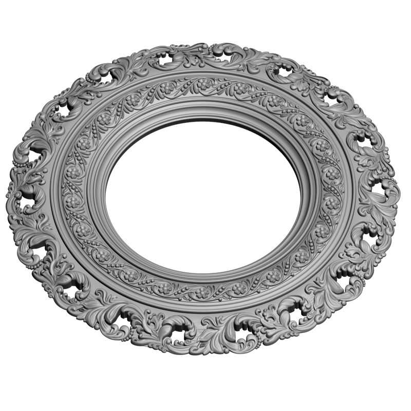картинка Круглая рама под зеркало D14-368 3D-STL.COM