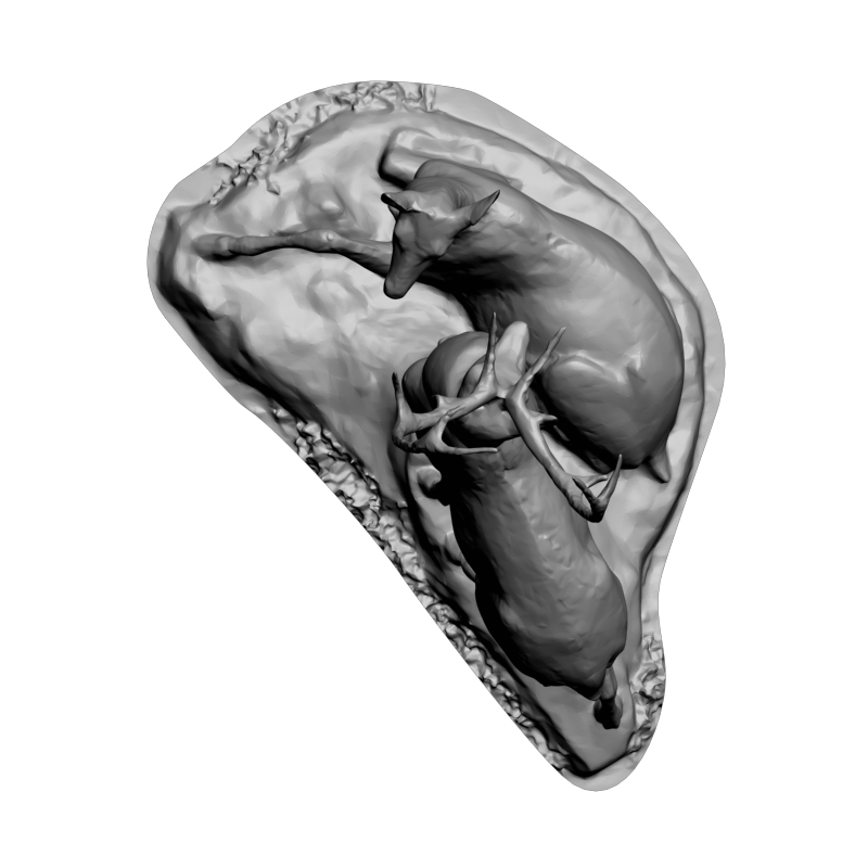 картинка два оленя фигурка F1-315 3D-STL.COM