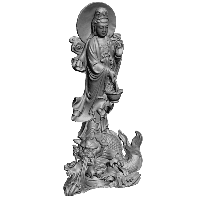 картинка Авалокитешвара Будда (с рыбой) V9-081 3D-STL.COM
