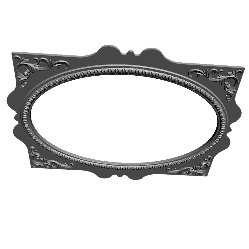картинка Рама овальная под зеркало D14-120 3D-STL.COM
