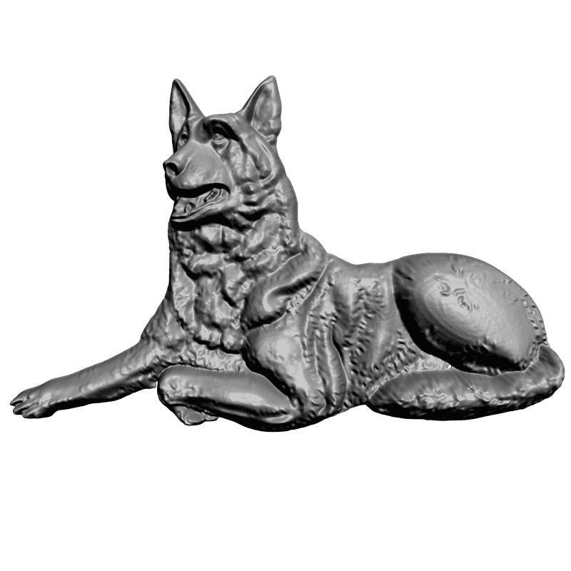 картинка Собака. Немецкая овчарка F1-069 3D-STL.COM