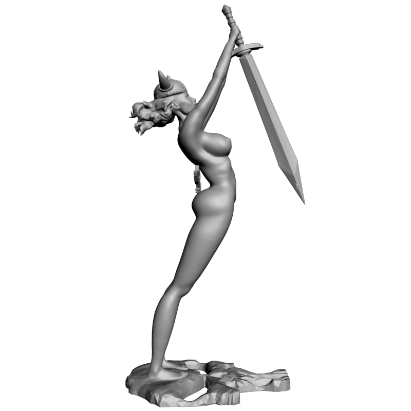 картинка Свенский викинг девушка PI1-515 3D-STL.COM