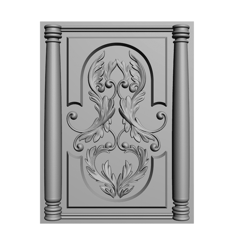 картинка Набор 5 деталей. Часы резные P3-044 3D-STL.COM