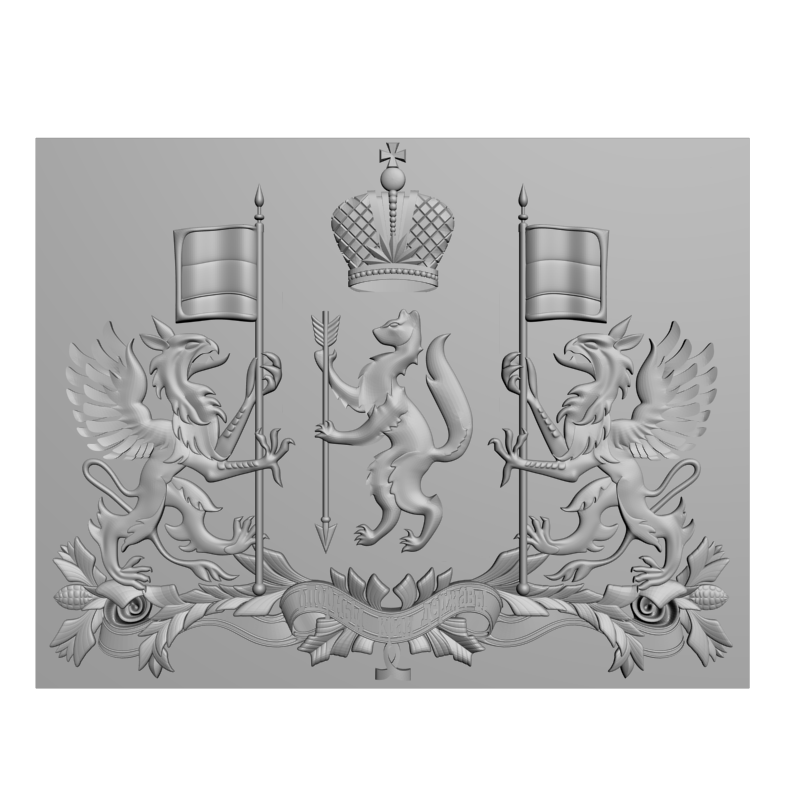 картинка Герб Свердловской области RG1-107 3D-STL.COM