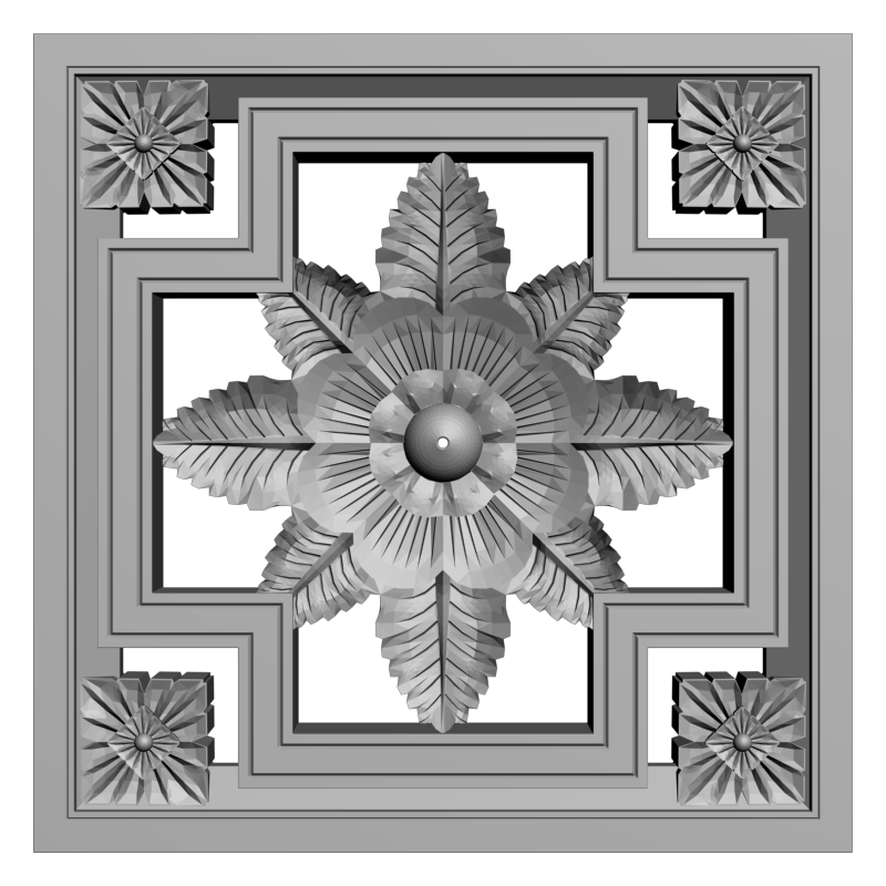 картинка Розетка резная D16-286 3D-STL.COM