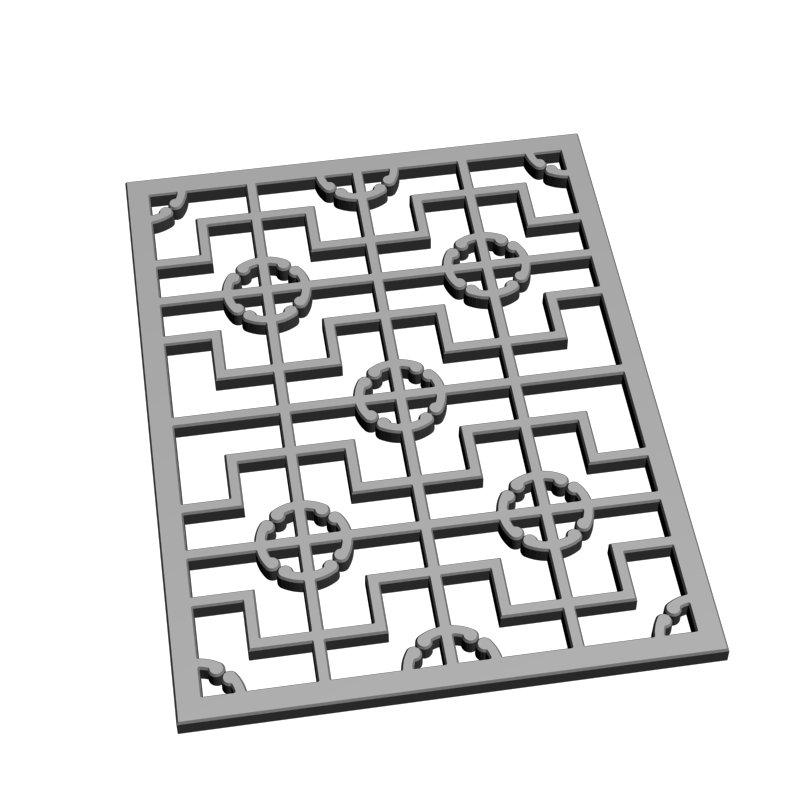 картинка Решётка декоративная прорезная D15-029 3D-STL.COM