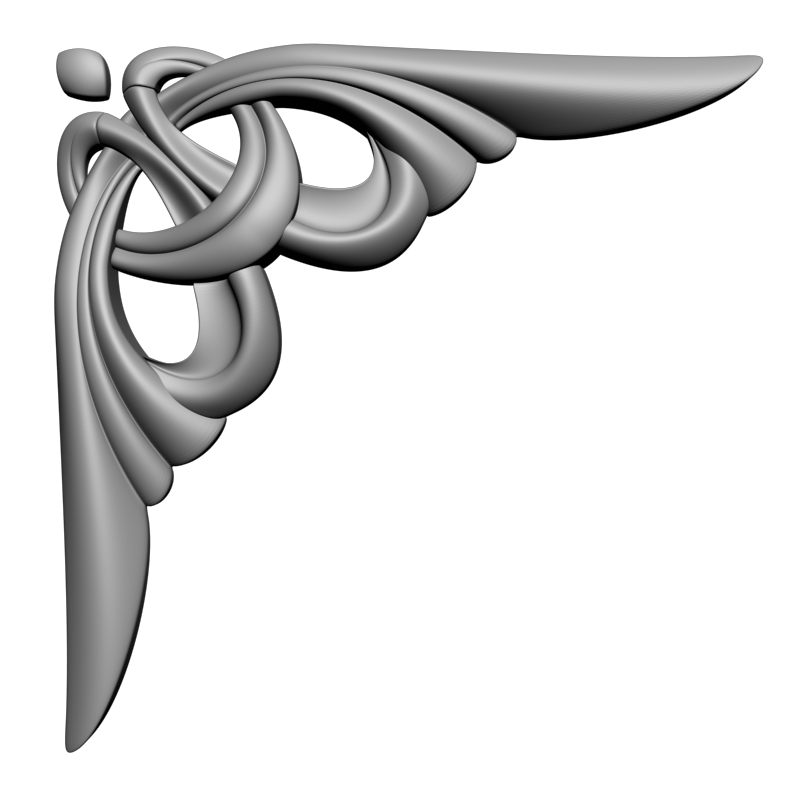 картинка Угловой элемент D19-067 3D-STL.COM