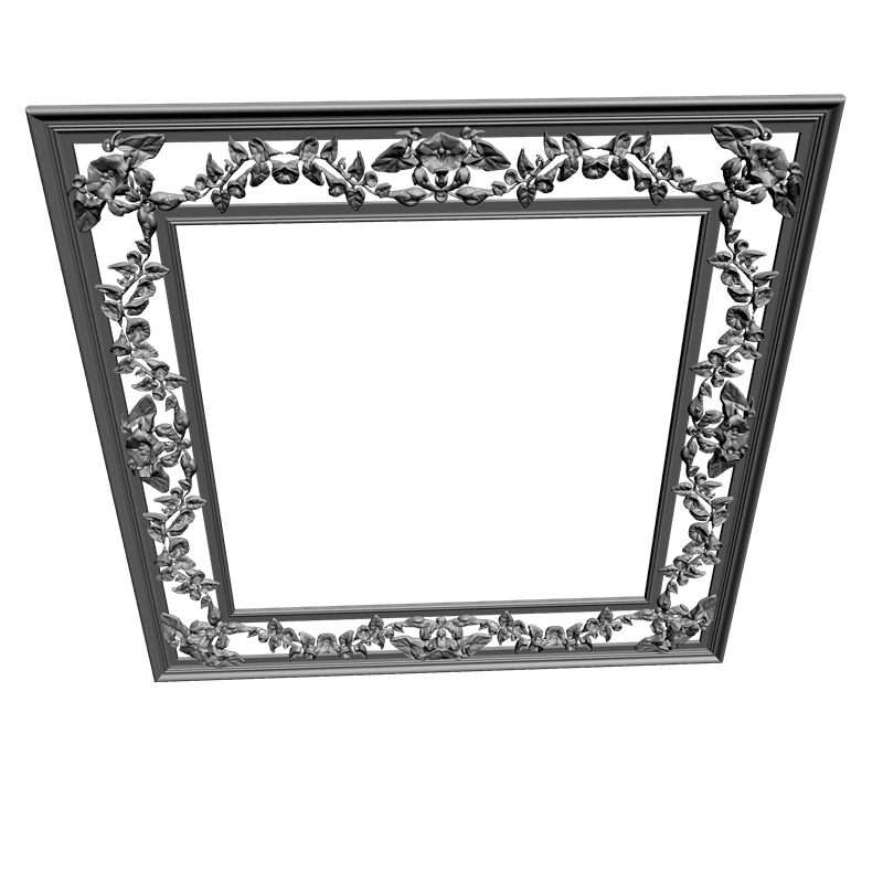 картинка Квадратная рамка под зеркало D14-054 3D-STL.COM