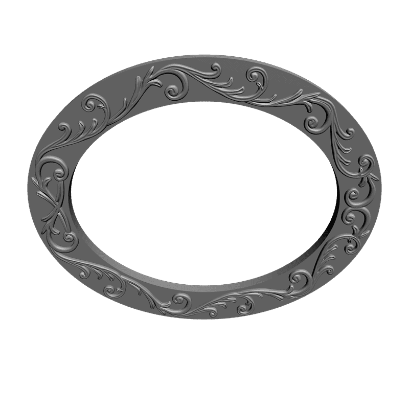 картинка Овалиная рамка резная D14-167 3D-STL.COM