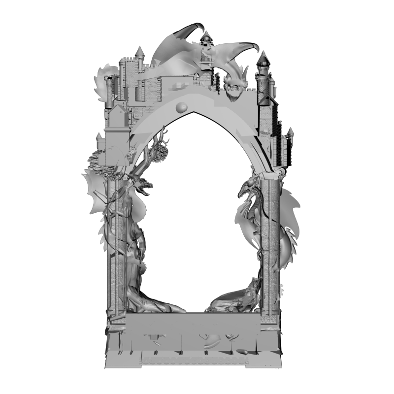 картинка Рама резная Драконы D14-522 3D-STL.COM