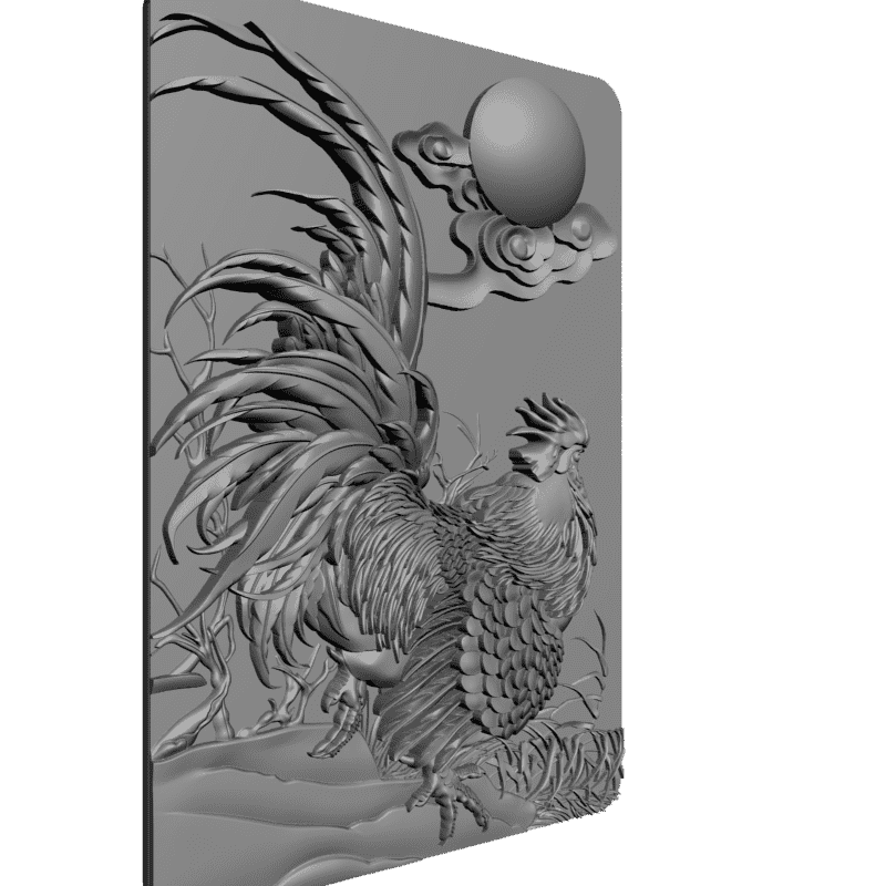 картинка Петух D12-365 3D-STL.COM