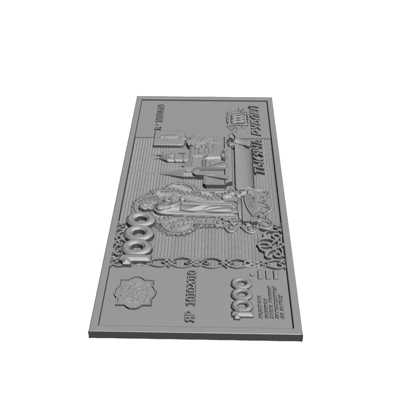 картинка Одна тысяча рублей P6-004 3D-STL.COM