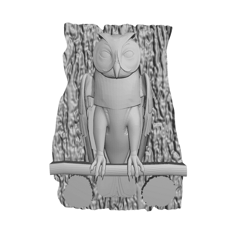 картинка Сова F3-005 3D-STL.COM