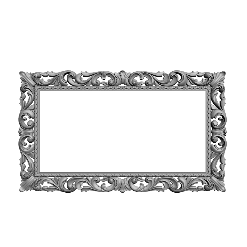 картинка Рамка резная прямоугольная D14-069 3D-STL.COM
