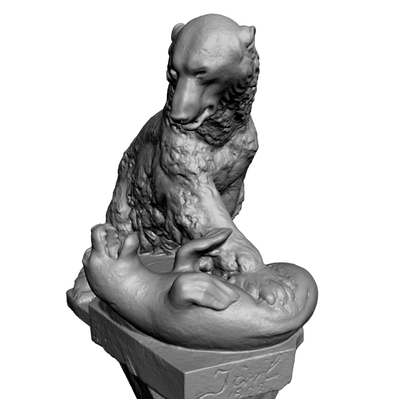 картинка Медведь с добычей F1-217 3D-STL.COM