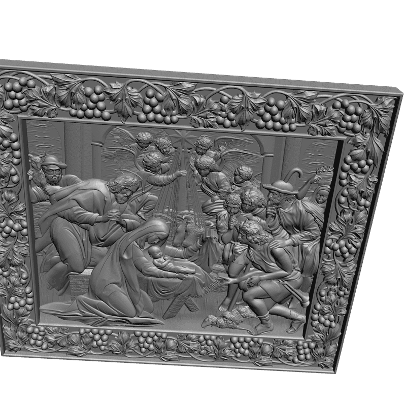 картинка Рождение Иисуса D12-222 3D-STL.COM