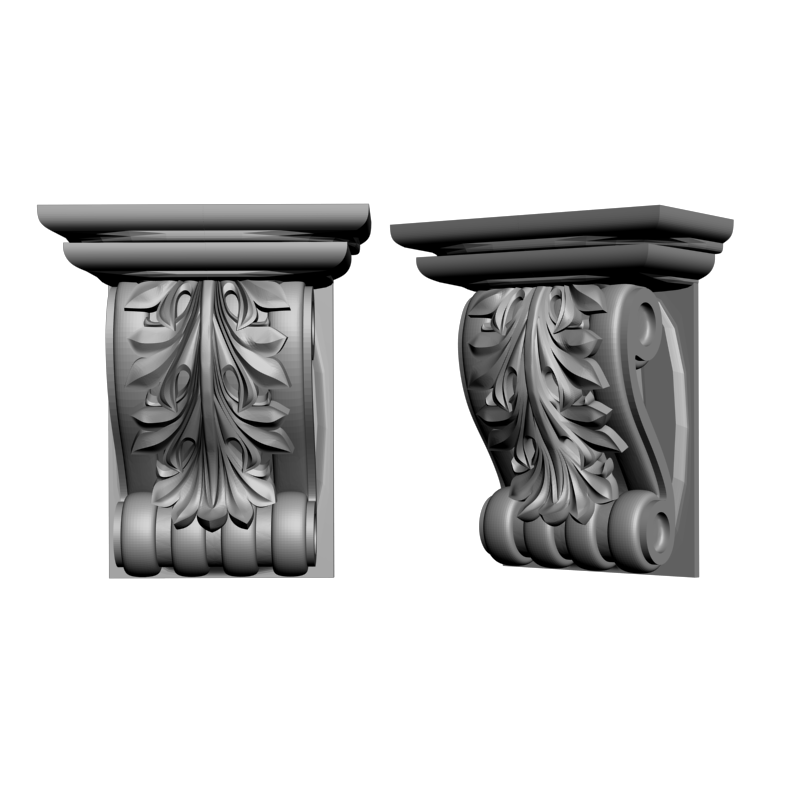 картинка Кронштейн резной D9-196 3D-STL.COM