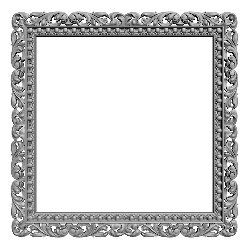 картинка Рамка резная прчмоугольная D14-087 3D-STL.COM