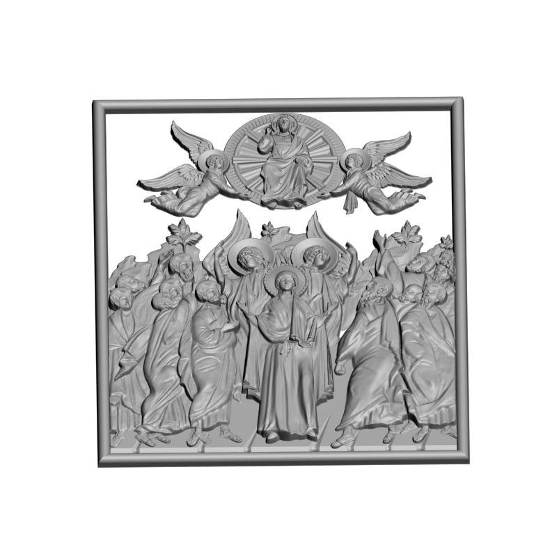 картинка Богоматерь с апостолами не каноническая V3-467 3D-STL.COM
