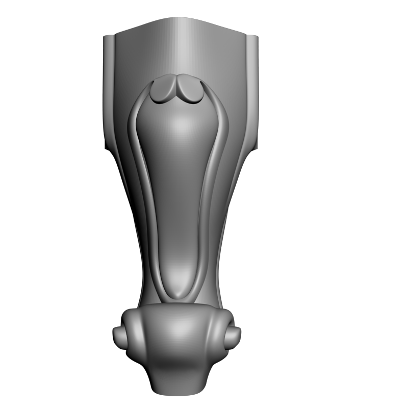 картинка Ножка мебельная резная M6-120 3D-STL.COM