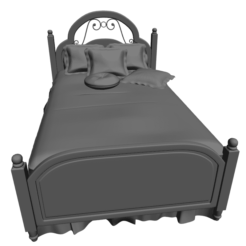 картинка Кровать M4-131 3D-STL.COM