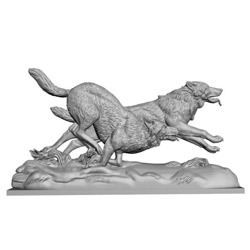 картинка Два волка F1-269 3D-STL.COM
