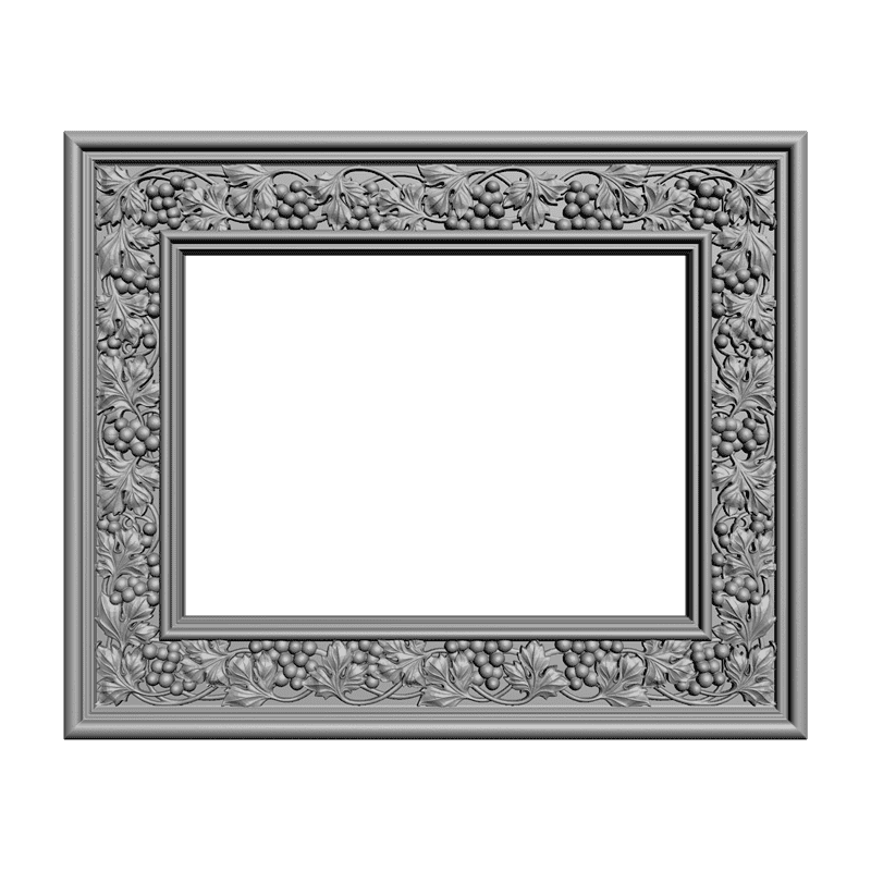 картинка Рама резная виноград D14-123 3D-STL.COM