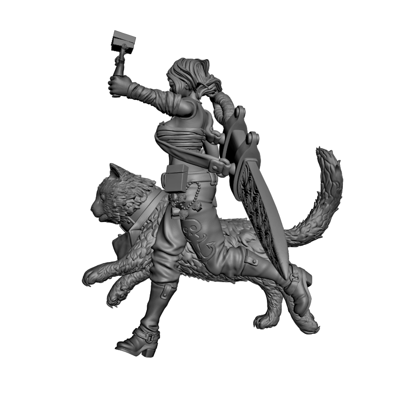 картинка КДМ - Анна и кот - Гектор Моран PI1-443 3D-STL.COM