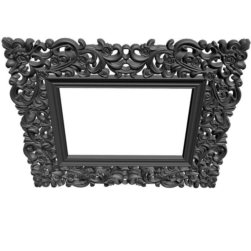 картинка Под зеркало рама резная D14-165 3D-STL.COM