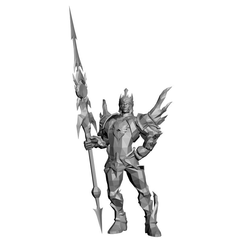 картинка Воин с копьём PI1-337 3D-STL.COM