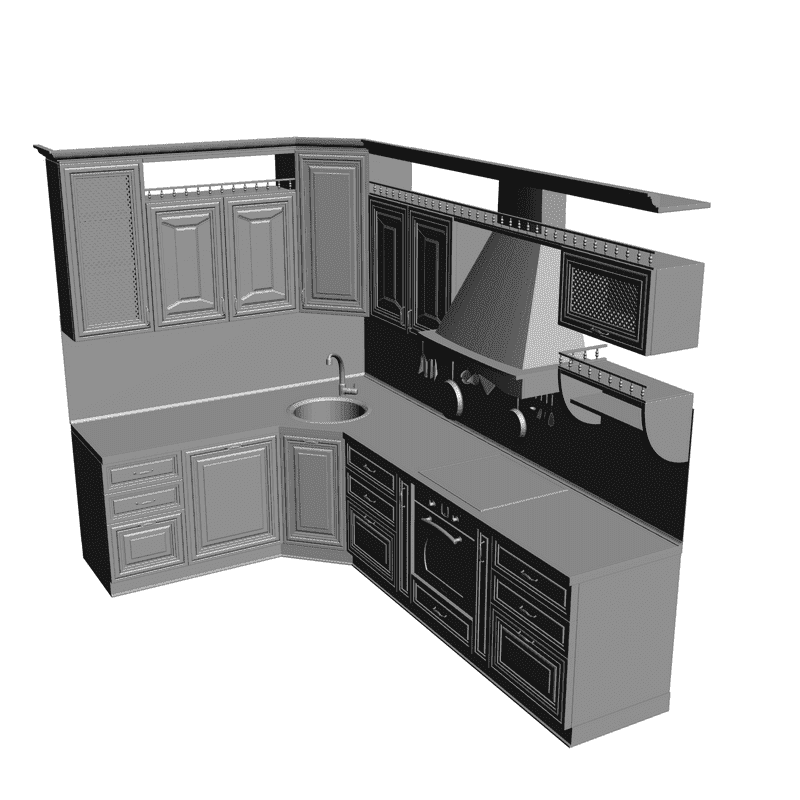 картинка Кухня M5-006 3D-STL.COM