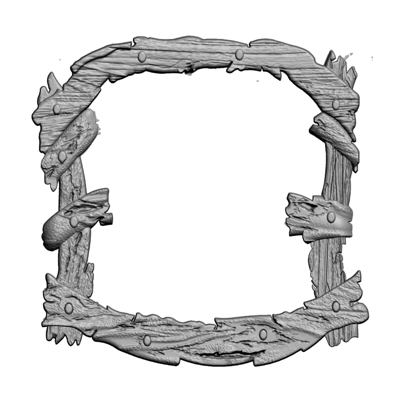 картинка Рамка резная D14-636 3D-STL.COM