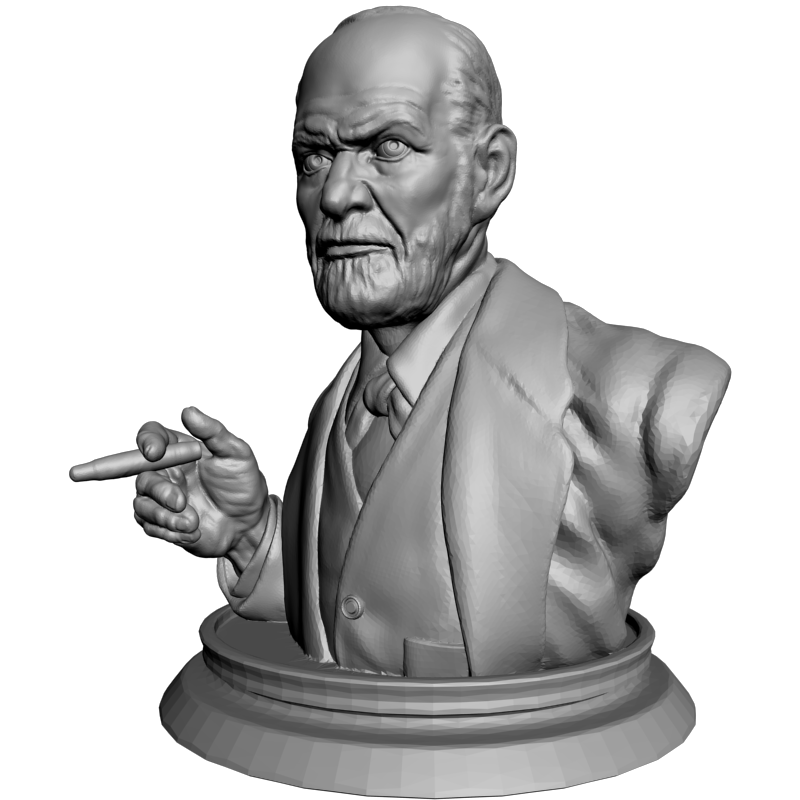 картинка бюст Зигмунда Фрейда L2-079 3D-STL.COM